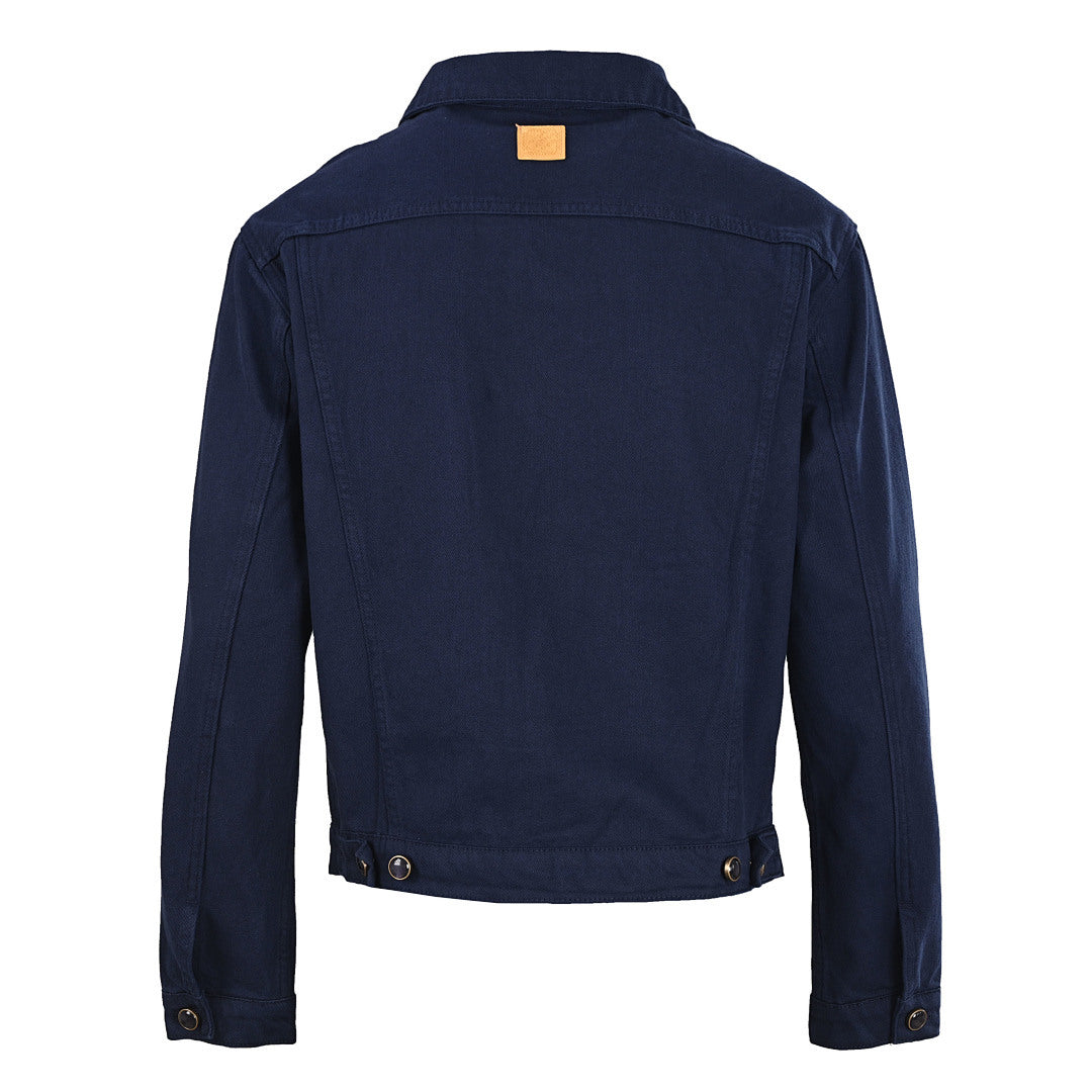 Louis Vuitton LV Tonal Monogram Embroidered Navy Trucker Jacket