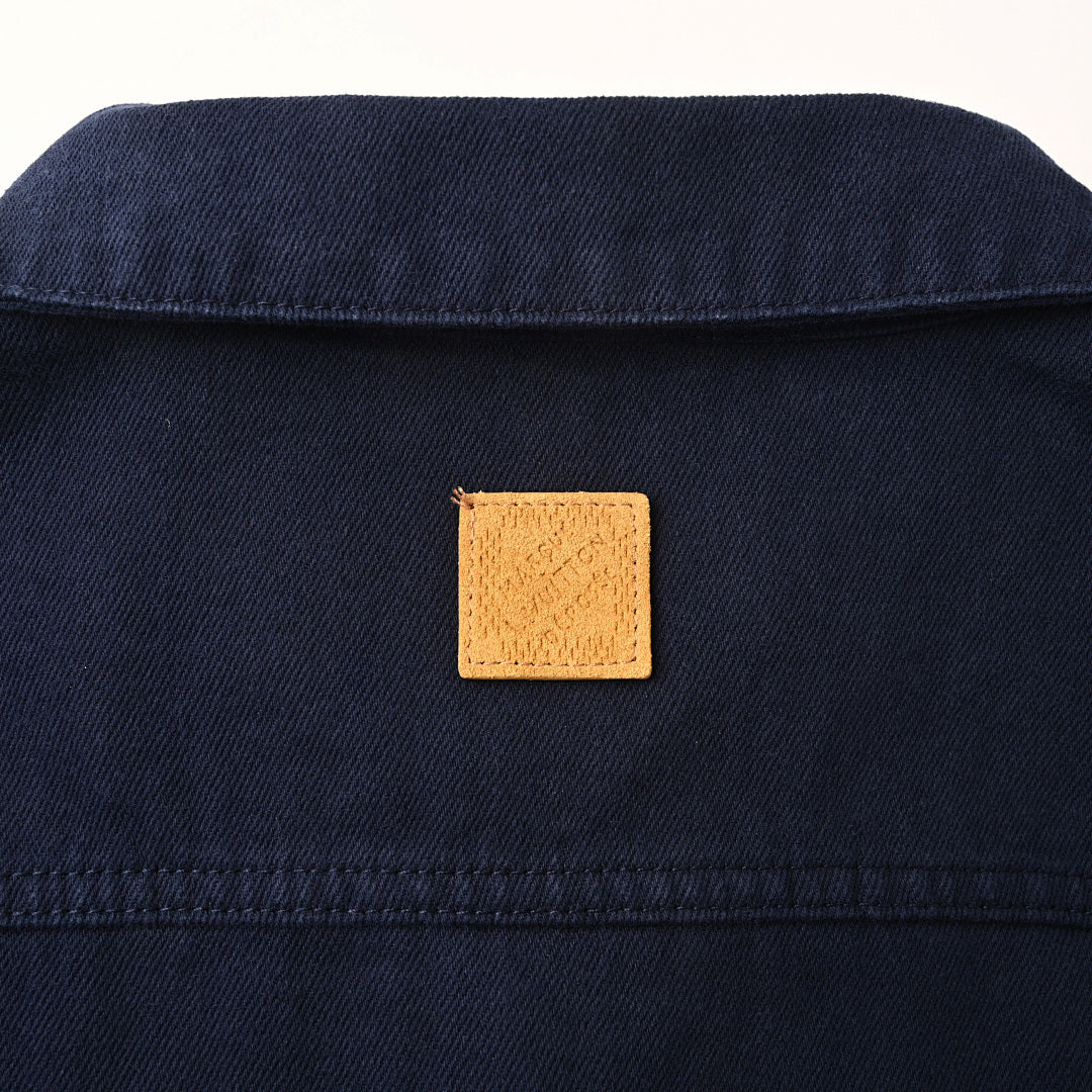 Louis Vuitton LV Tonal Monogram Embroidered Navy Trucker Jacket