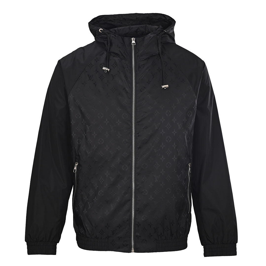 Louis Vuitton LV Tonal Monogram Jacquard Hooded Windbreaker