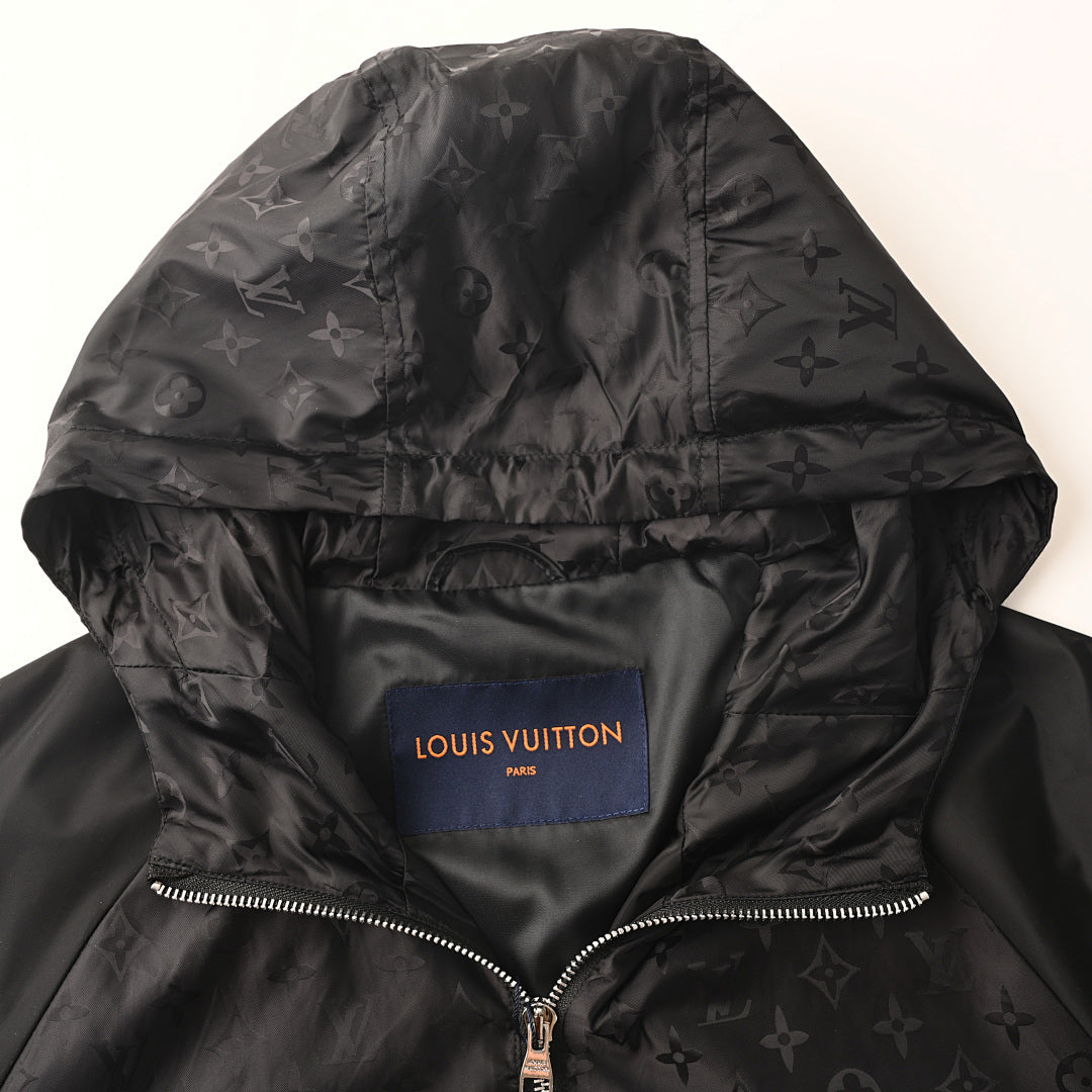 Louis Vuitton LV Tonal Monogram Jacquard Hooded Windbreaker