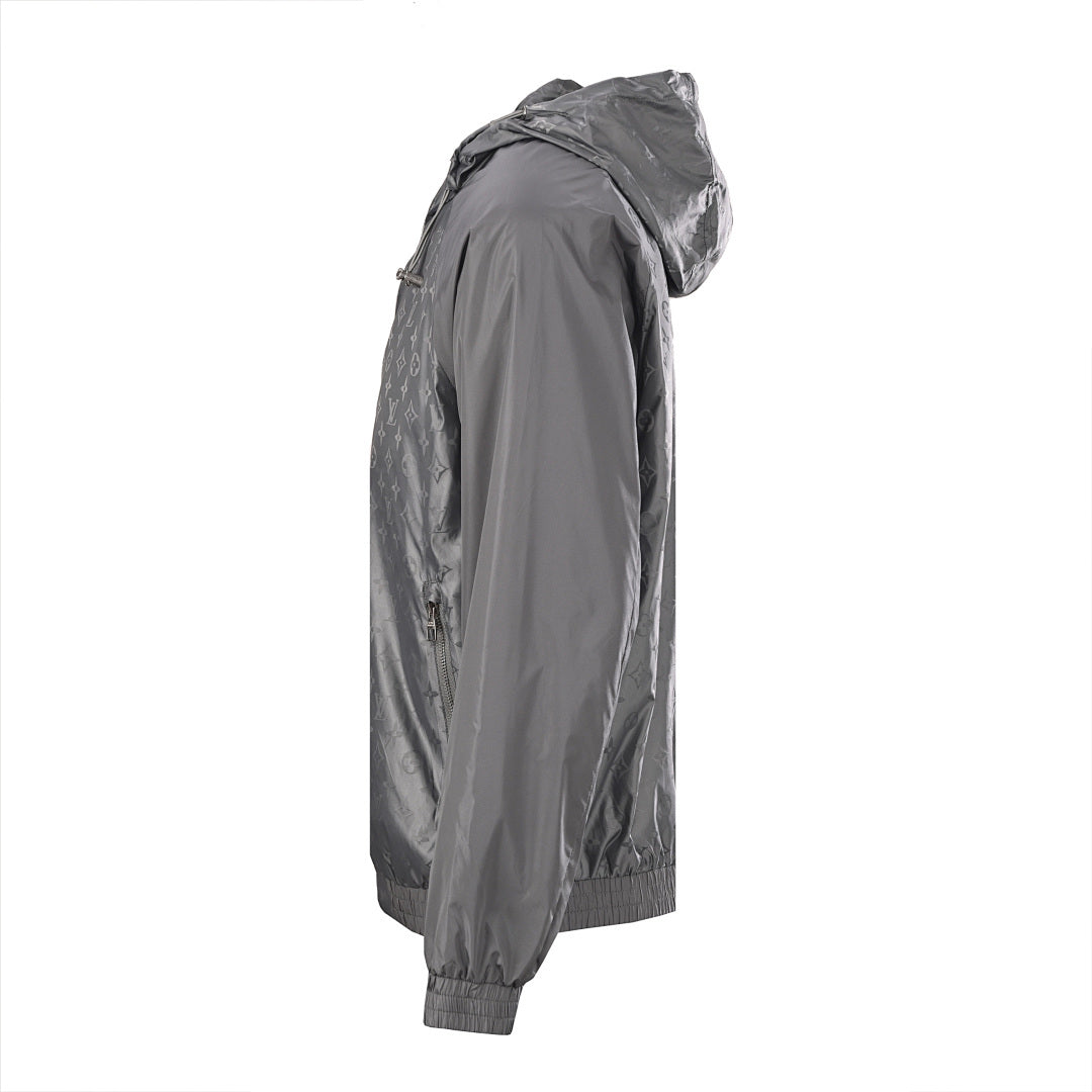 Louis Vuitton LV Tonal Monogram Jacquard Hooded Windbreaker