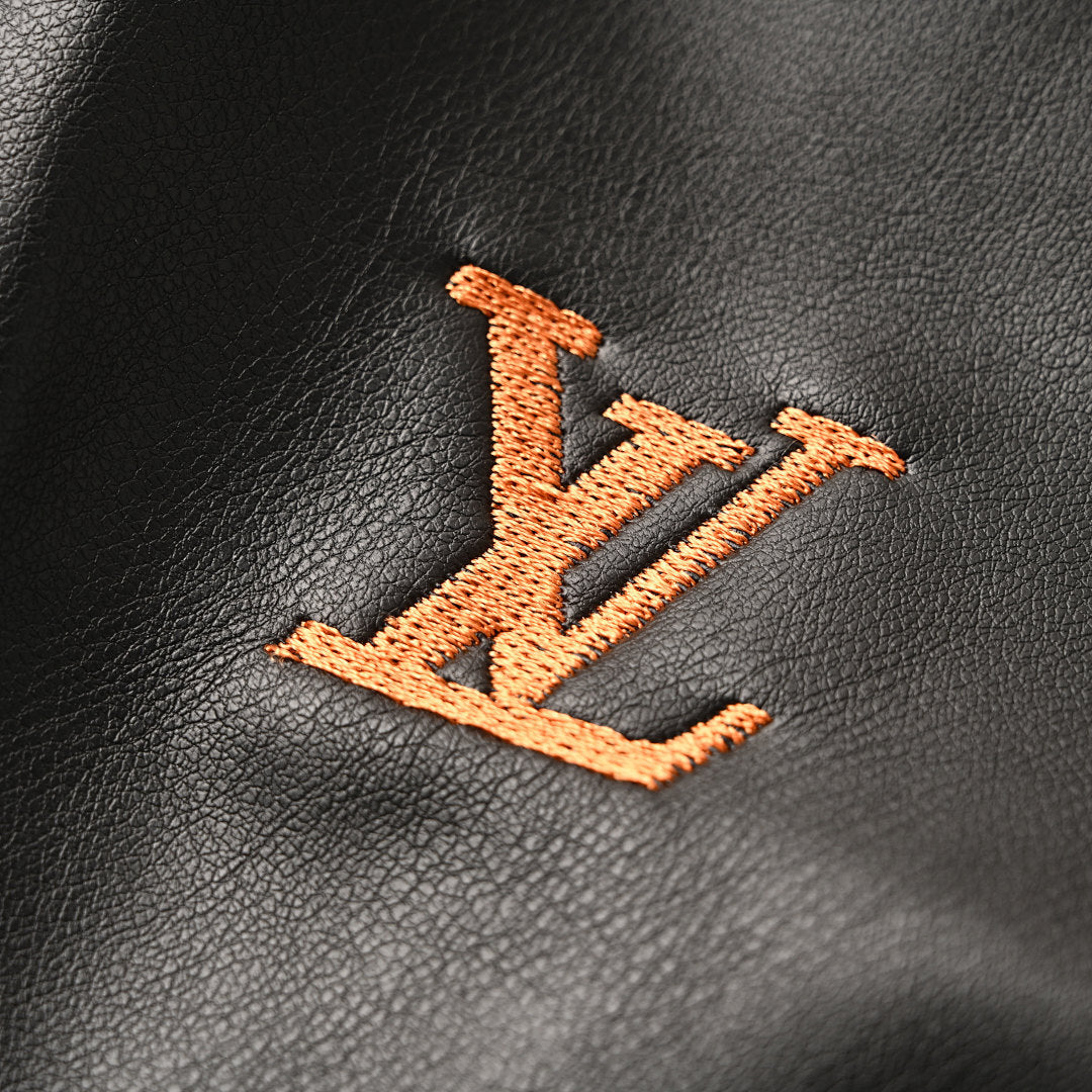 Louis Vuitton LV Character Portrait All-Over Embroidered Leather Bomber Jacket