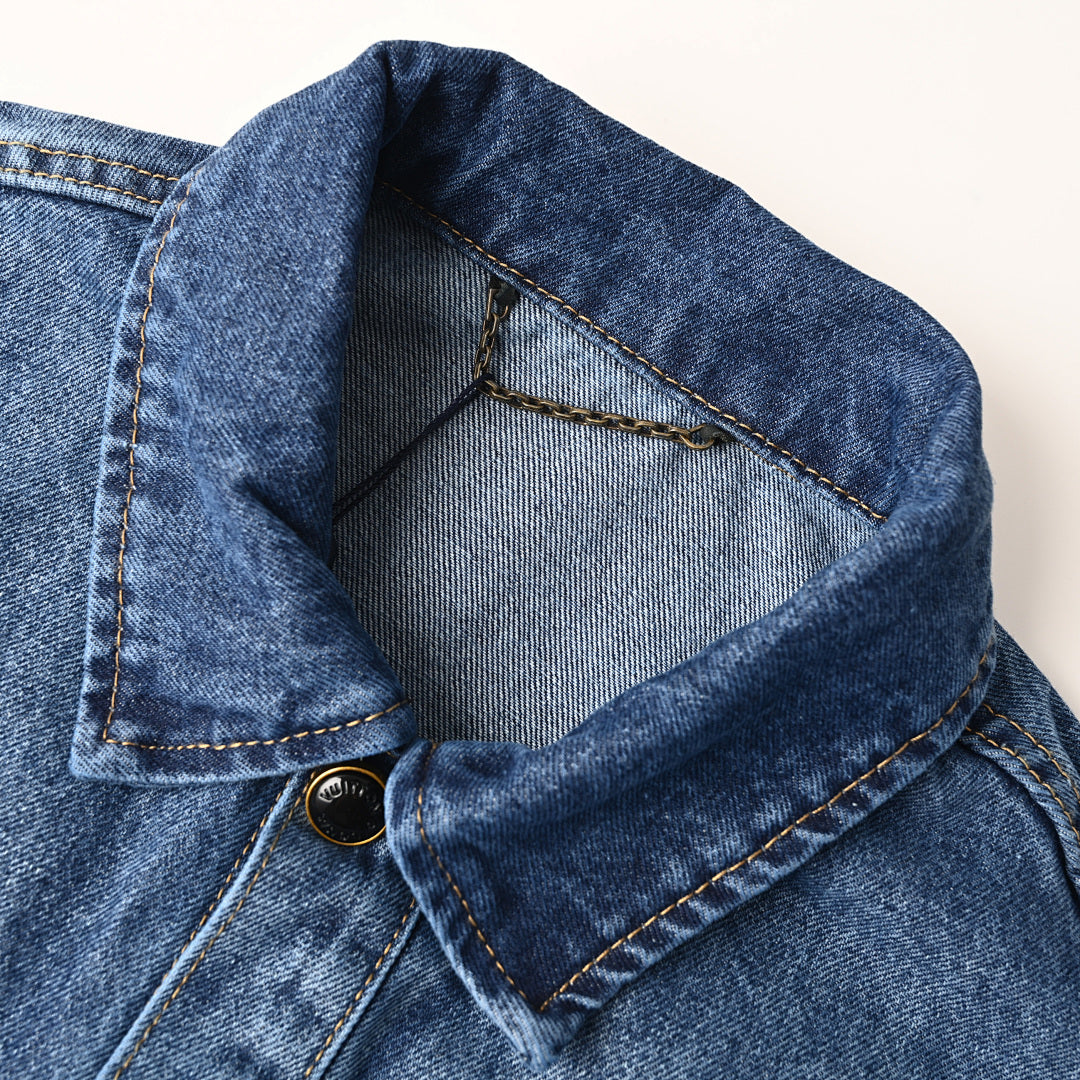 Louis Vuitton LV Oversized Monogram Mesh Print Denim Overshirt Jacket