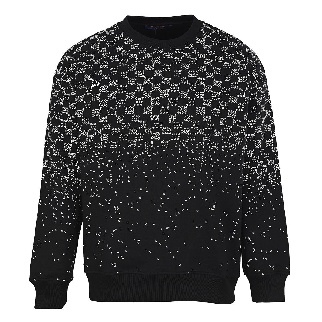 Louis Vuitton Scattered Monogram Letters Gradient Print Sweatshirt