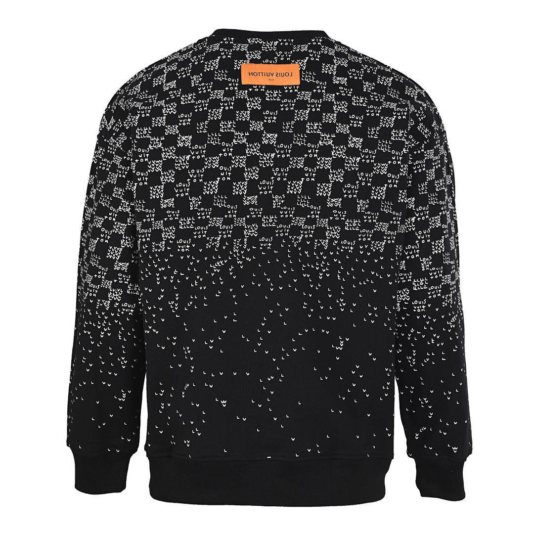 Louis Vuitton Scattered Monogram Letters Gradient Print Sweatshirt