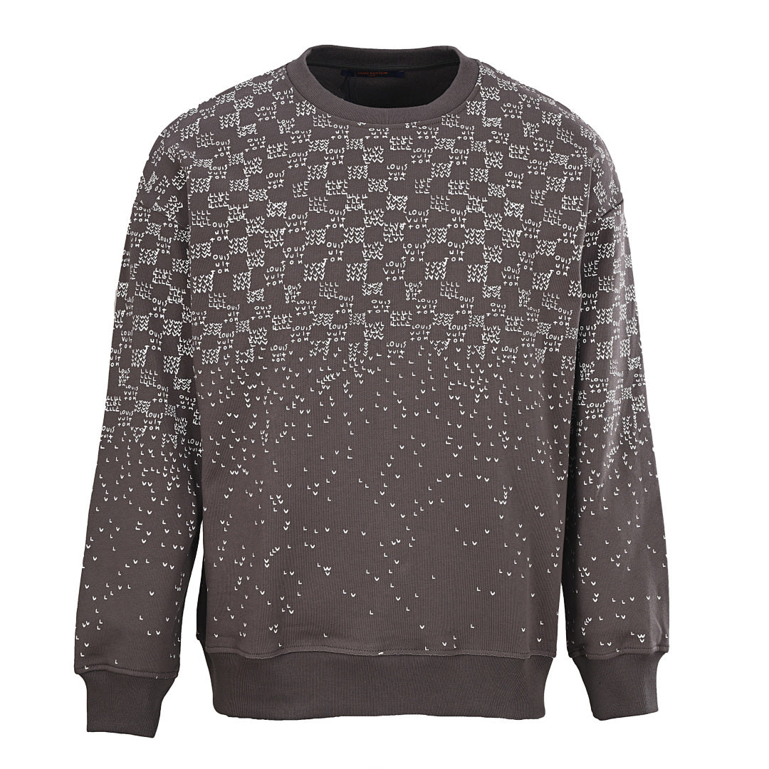 Louis Vuitton Scattered Monogram Letters Gradient Print Sweatshirt