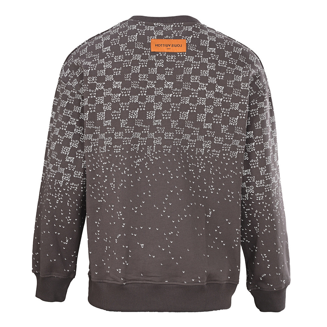 Louis Vuitton Scattered Monogram Letters Gradient Print Sweatshirt