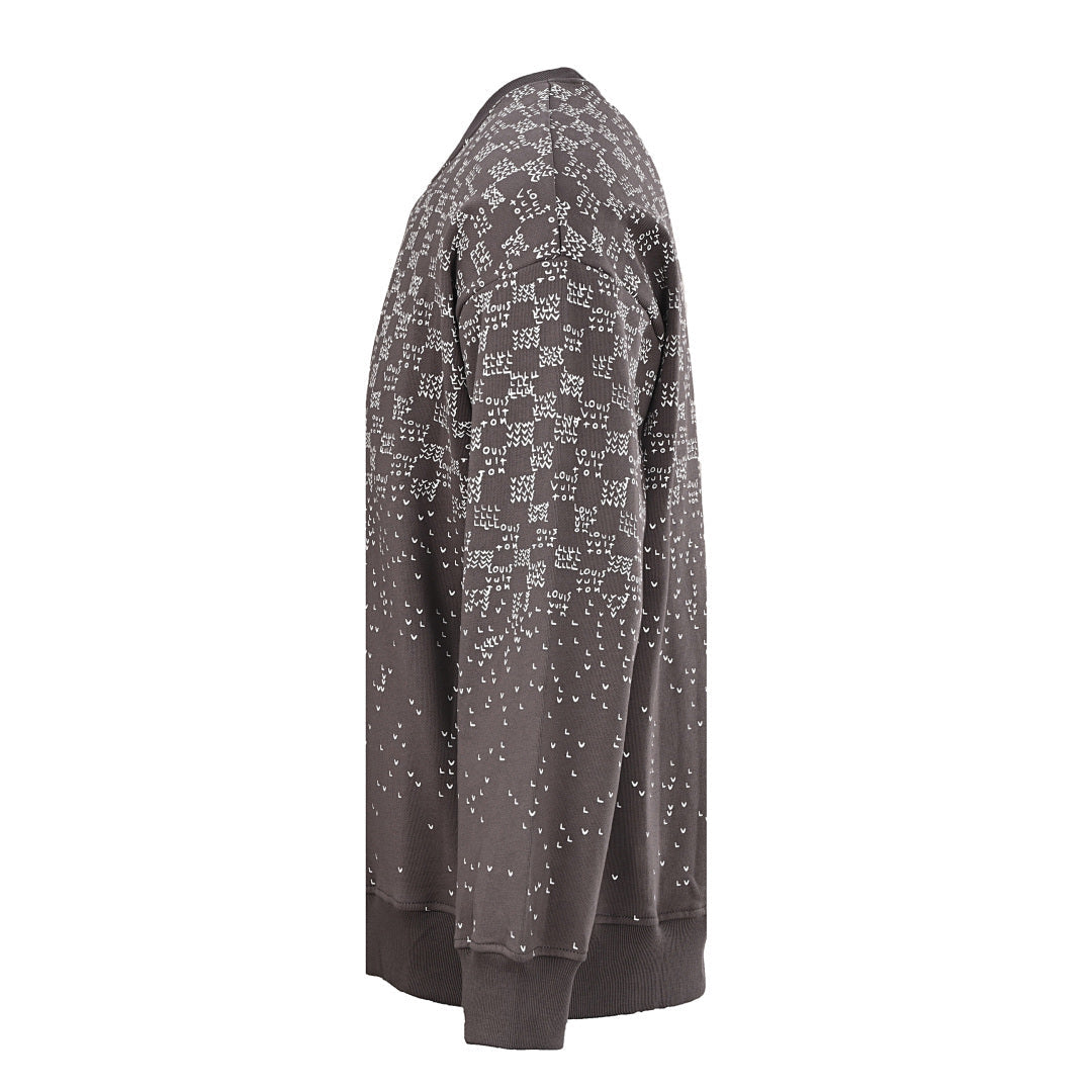 Louis Vuitton Scattered Monogram Letters Gradient Print Sweatshirt