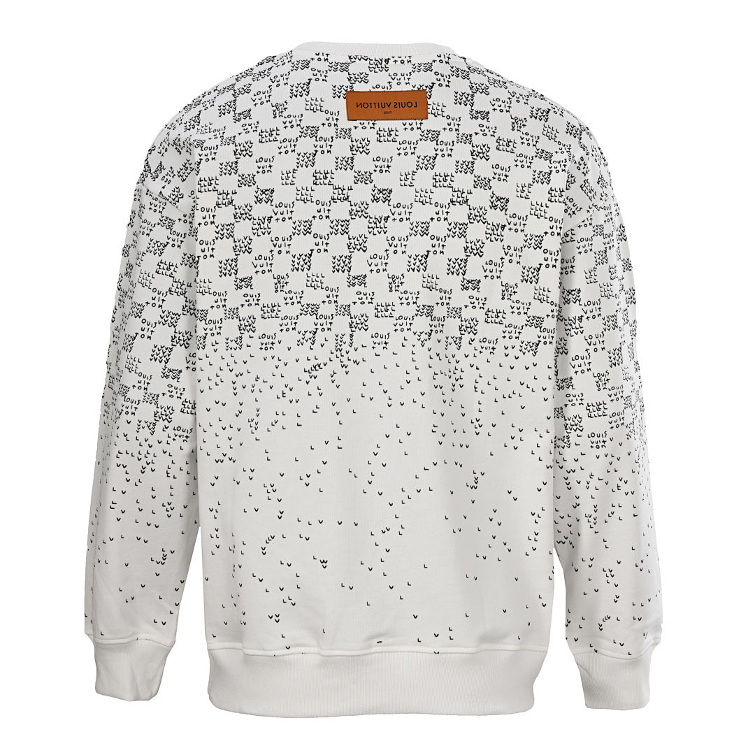 Louis Vuitton Scattered Monogram Letters Gradient Print Sweatshirt