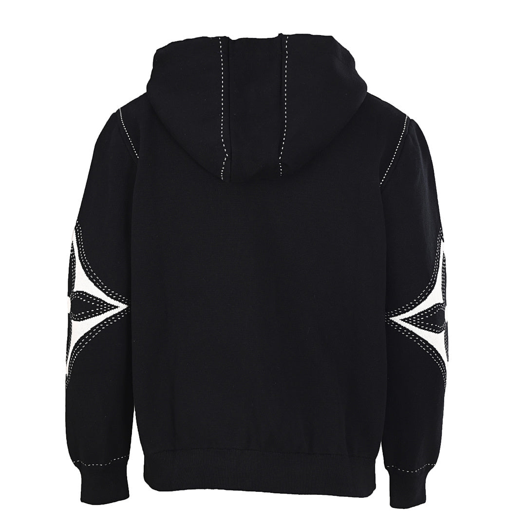 Louis Vuitton LV Initials & Monogram Flower Appliqué Contrast-Stitch Full-Zip Hoodie