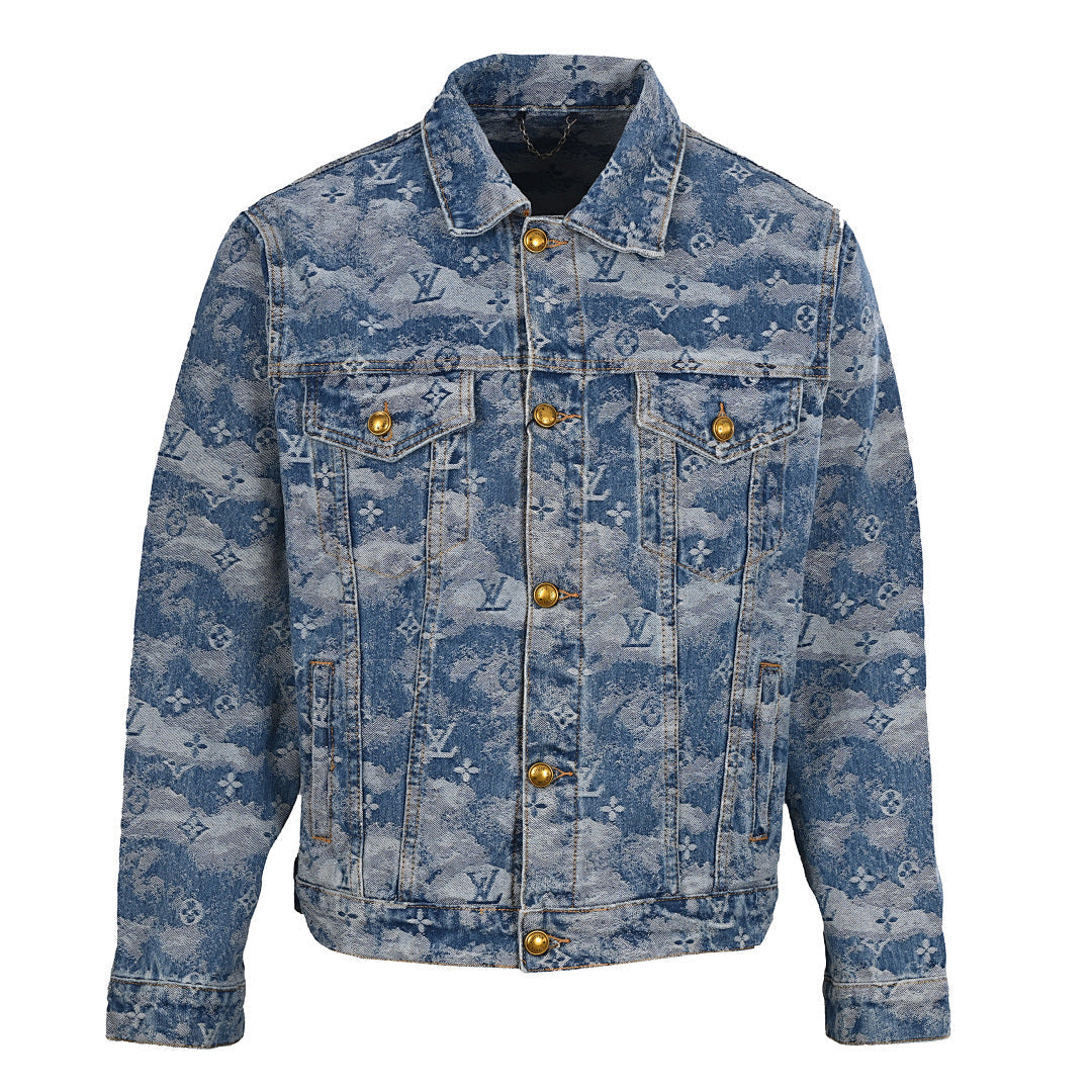 Louis Vuitton LV Monogram Cloud Nuage Jacquard Denim Trucker Jacket