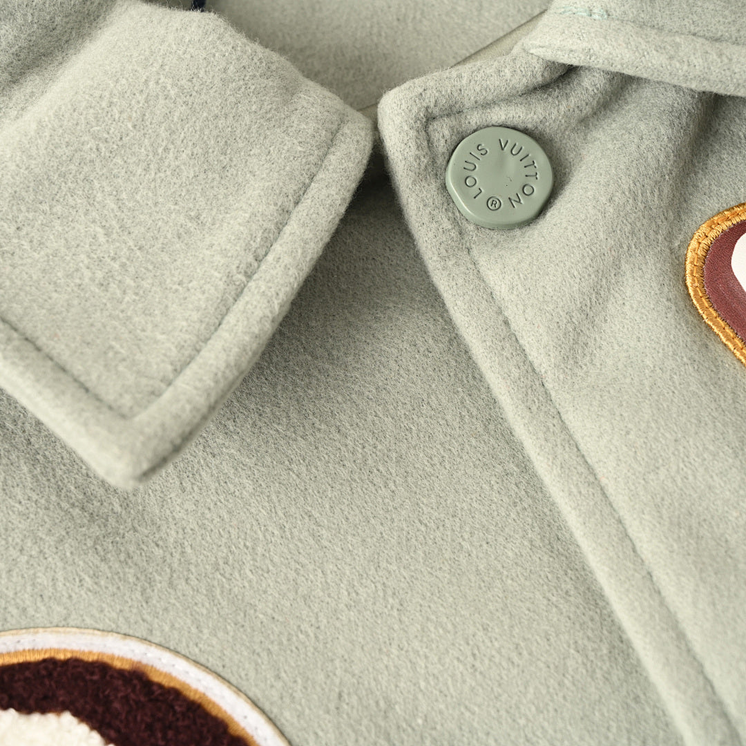 Louis Vuitton LV Studios Multi-Patch Wool & Leather Varsity Jacket