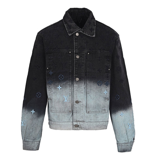 Louis Vuitton LV Monogram Gradient Ombré Denim Trucker Jacket