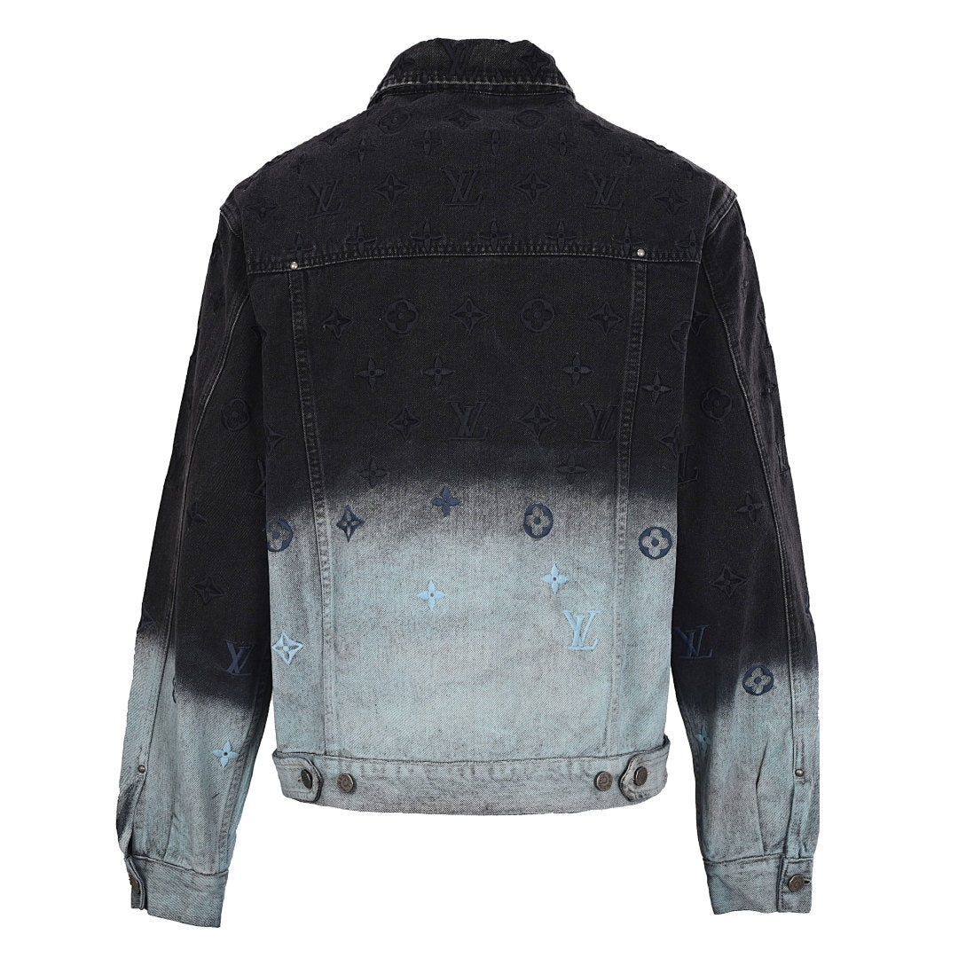 Louis Vuitton LV Monogram Gradient Ombré Denim Trucker Jacket