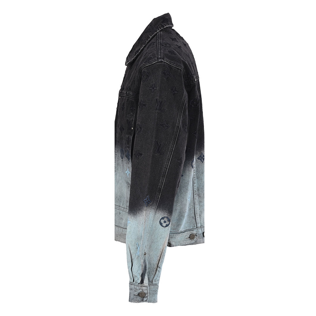 Louis Vuitton LV Monogram Gradient Ombré Denim Trucker Jacket