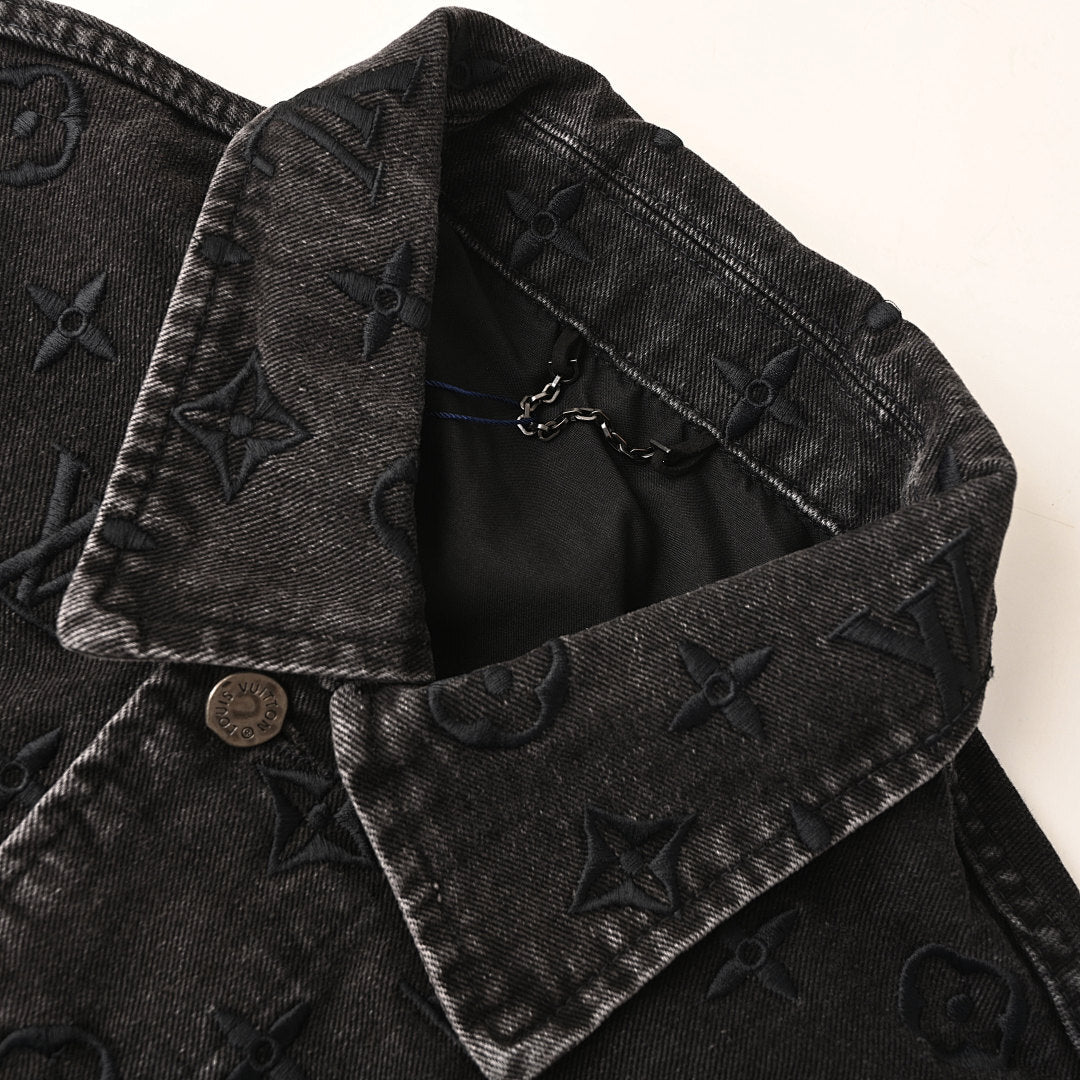 Louis Vuitton LV Monogram Gradient Ombré Denim Trucker Jacket