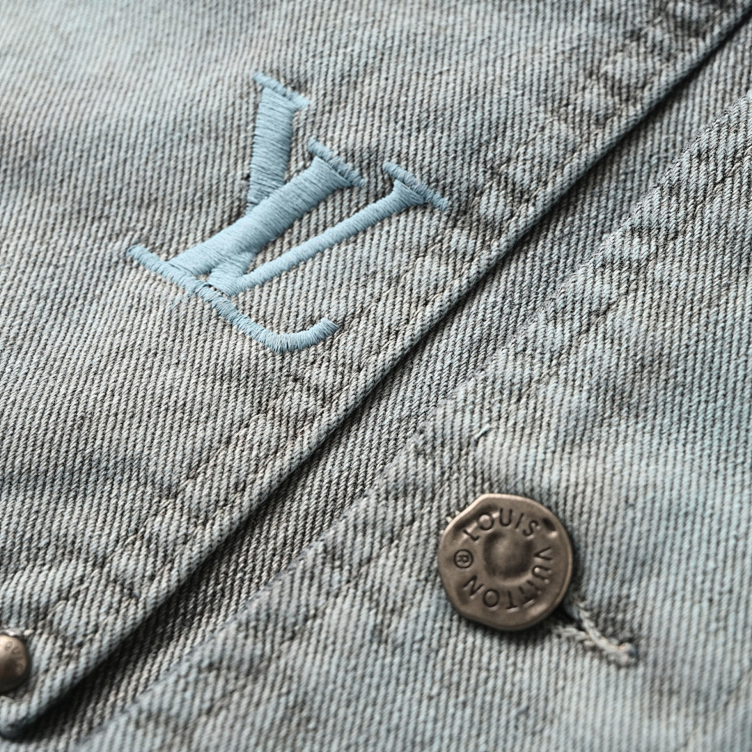 Louis Vuitton LV Monogram Gradient Ombré Denim Trucker Jacket
