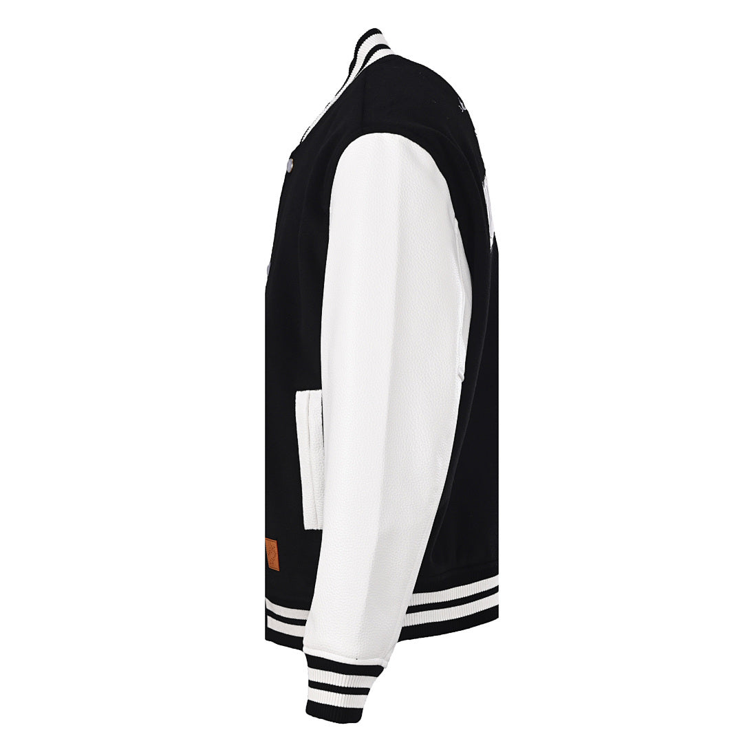 Louis Vuitton 2 Rue du Pont Neuf Varsity Wool & Leather Letterman Jacket