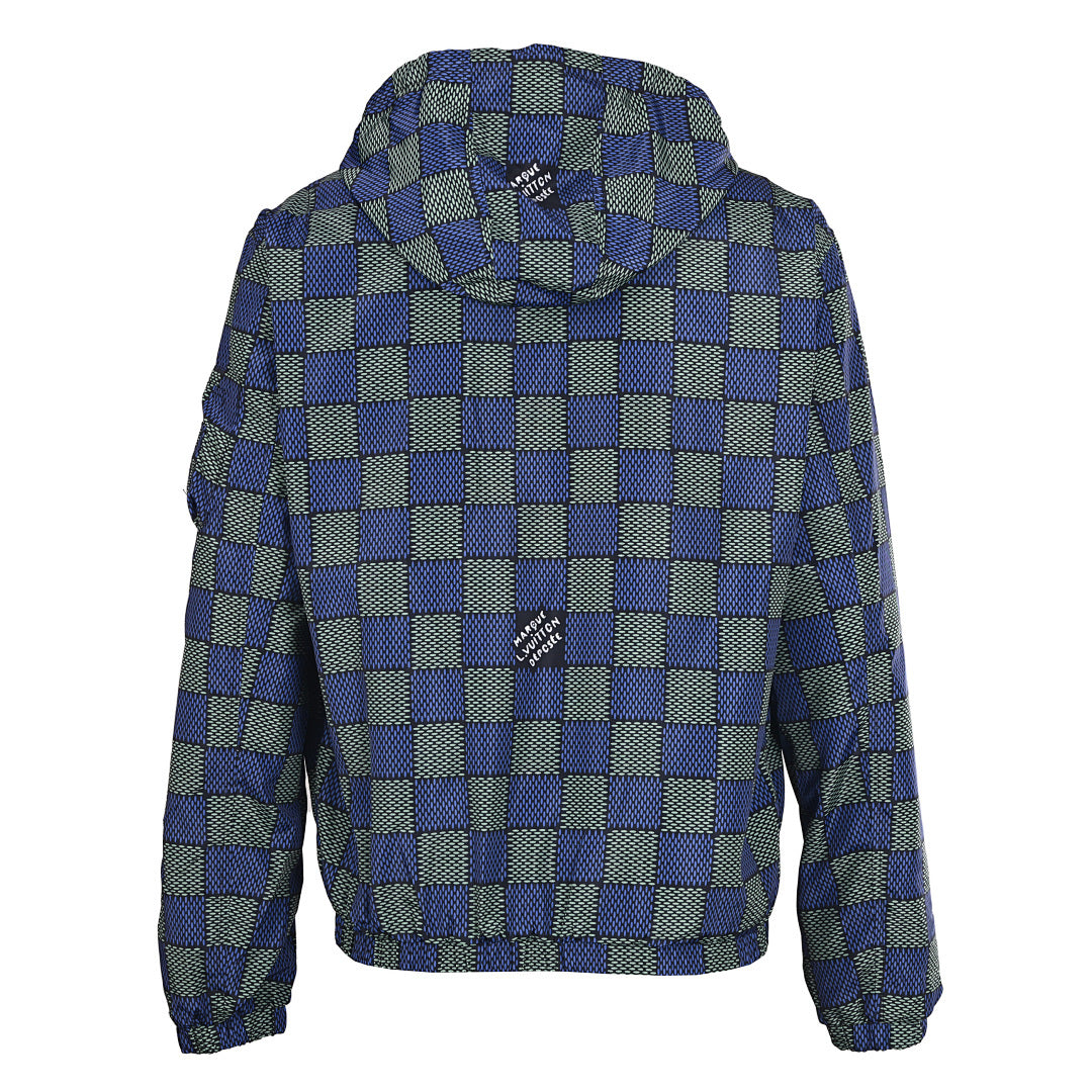 Louis Vuitton Damier Jacquard MLVD Script Patch Hooded Windbreaker Blouson
