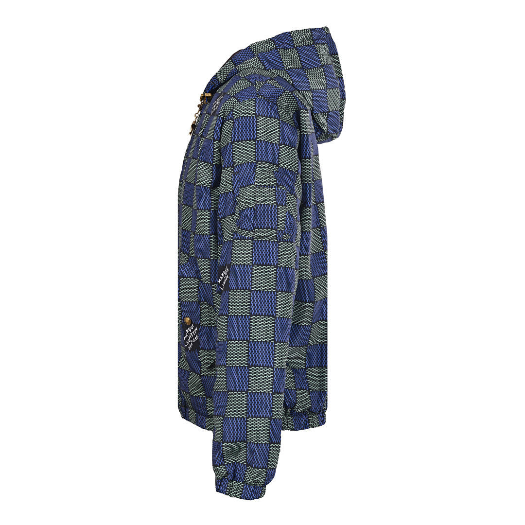 Louis Vuitton Damier Jacquard MLVD Script Patch Hooded Windbreaker Blouson