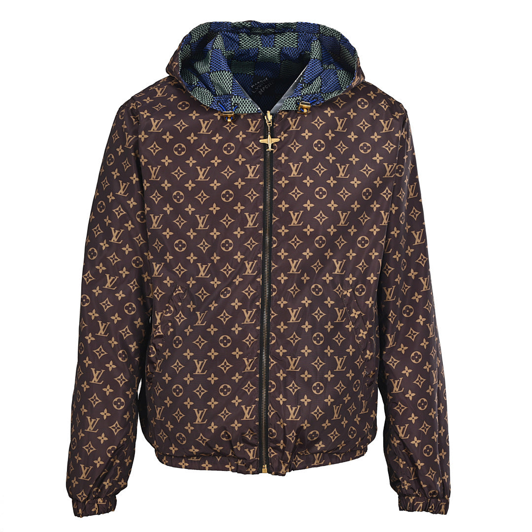 Louis Vuitton LV Monogram Canvas Print Hooded Windbreaker Blouson