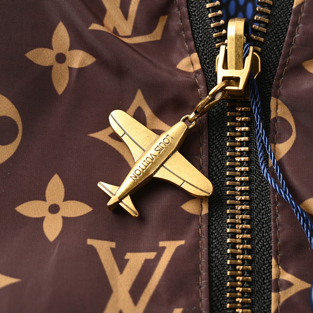 Louis Vuitton LV Monogram Canvas Print Hooded Windbreaker Blouson
