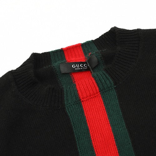 Gucci Web-Stripe Knit Sweater