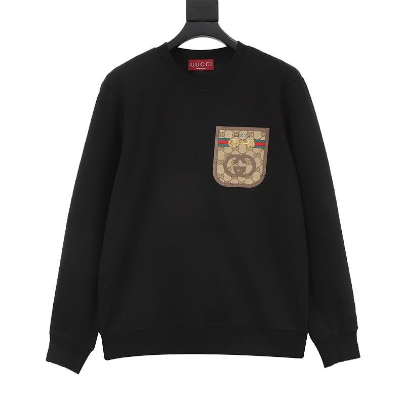 Gucci GG Pocket-Patch Crewneck Sweatshirt