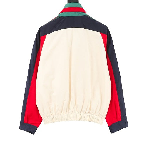 Gucci GG Logo Colorblock Zip-Up Jacket