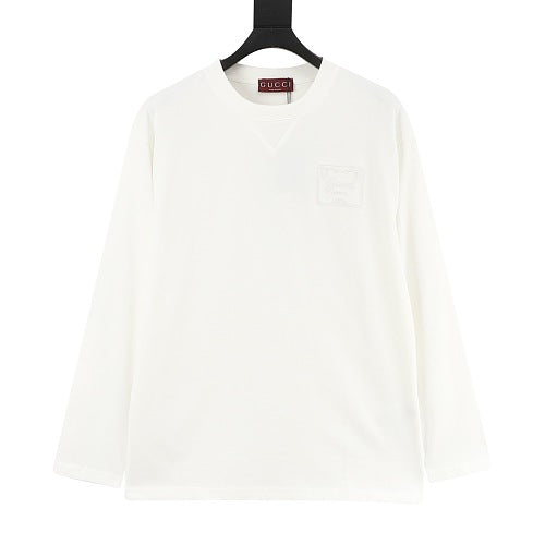 Gucci White Long-Sleeve Crewneck Shirt