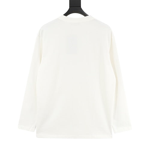 Gucci White Long-Sleeve Crewneck Shirt
