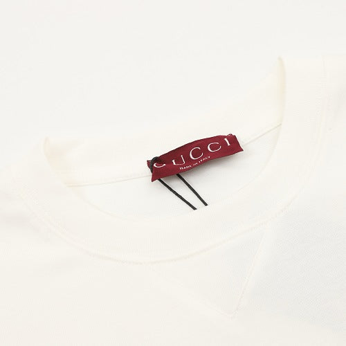 Gucci White Long-Sleeve Crewneck Shirt