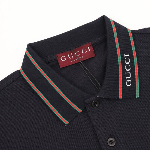 Gucci Web Stripe Trim Polo Shirt