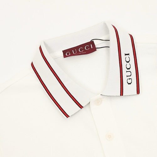 Gucci Web Stripe Trim Polo Shirt