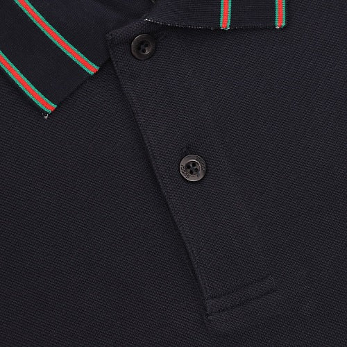 Gucci Web Stripe Trim Polo Shirt