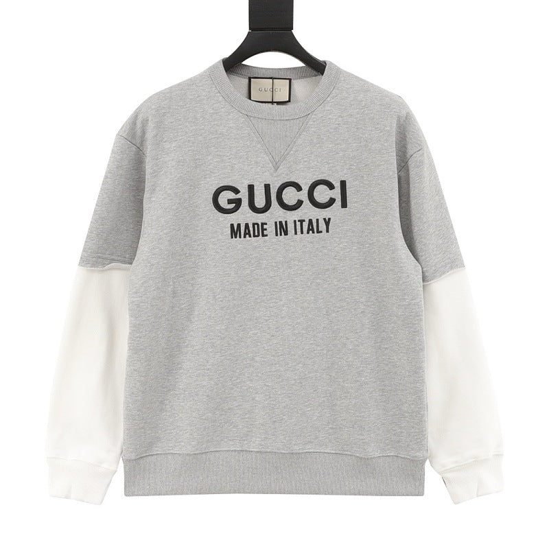 Gucci Embroidered Logo Layered-Look Sweatshirt