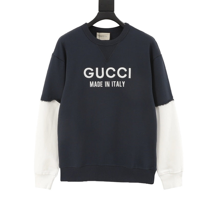 Gucci Embroidered Logo Layered-Look Sweatshirt
