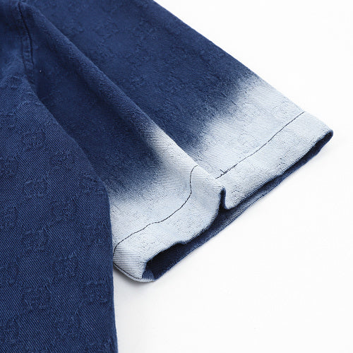 Gucci Navy Tonal Jacquard Gradient Shirt