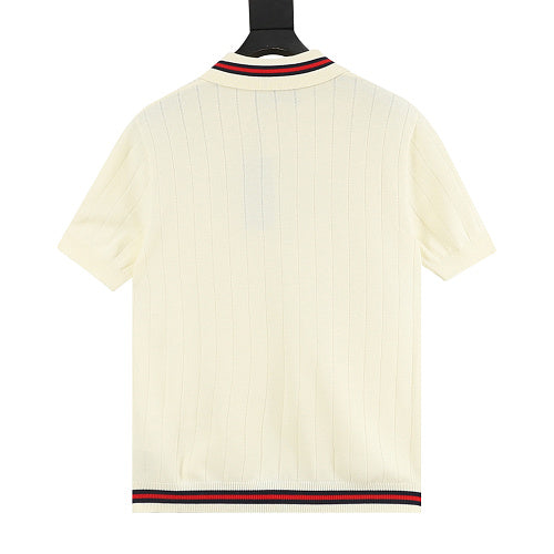 Gucci GG Logo Contrast-Trim Polo Shirt