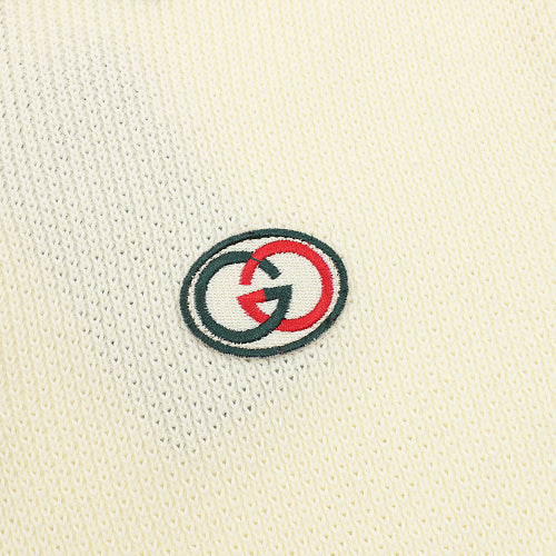 Gucci Web-Trim Knit Polo Shirt