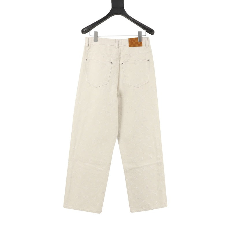 Louis Vuitton Needle-Punched Monogram Skate Jeans