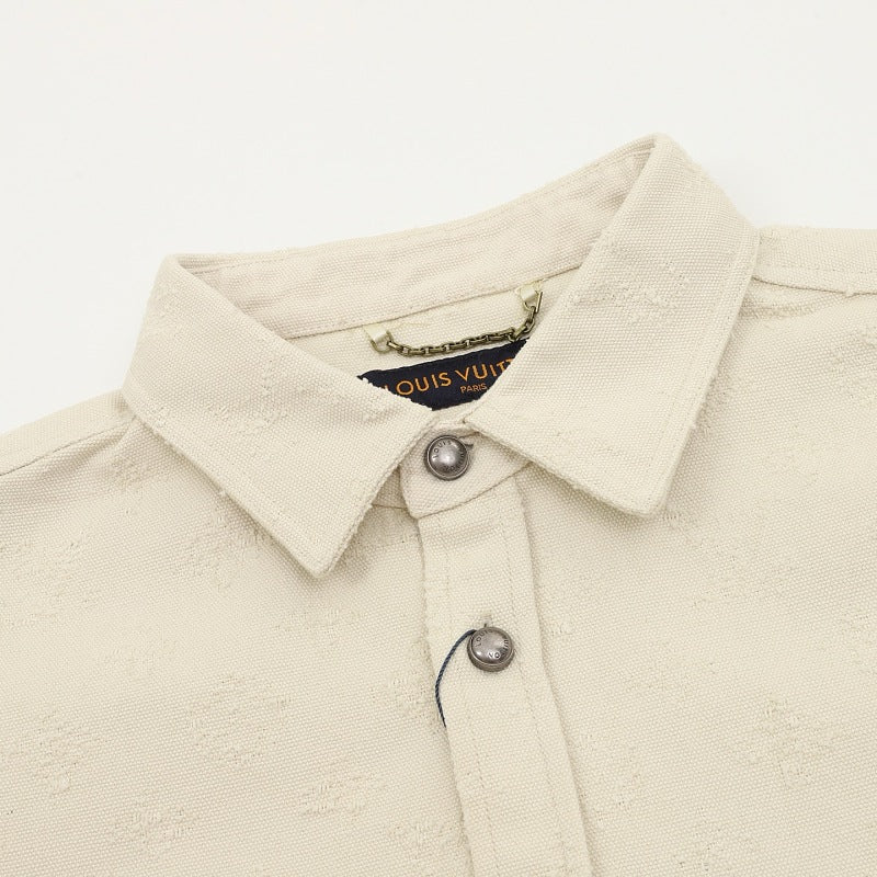 Louis Vuitton Needle-Punched Monogram Denim Overshirt