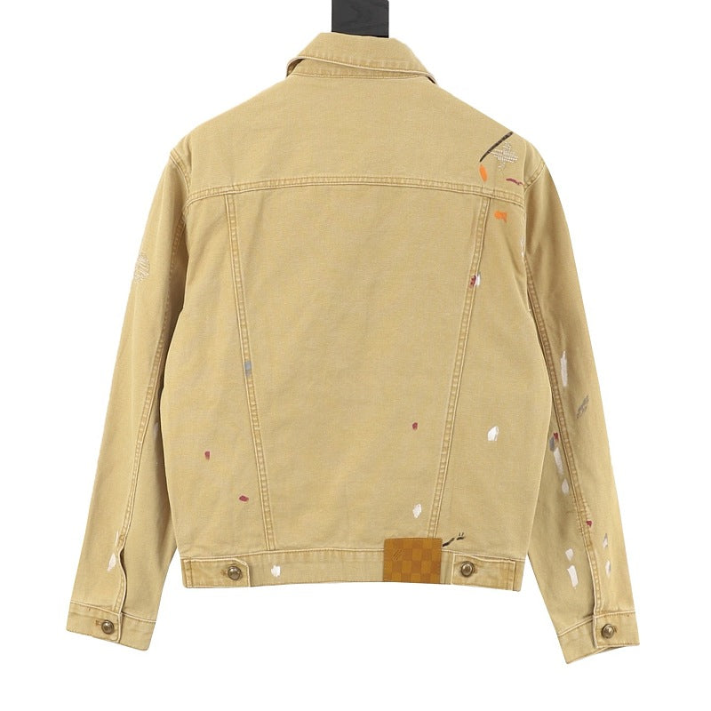 Louis Vuitton Paint-Splatter Denim Jacket