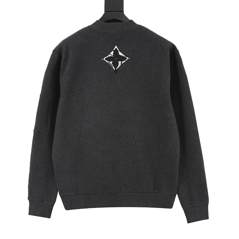 Louis Vuitton Embroidered Zip-Sleeve Fleece Sweatshirt
