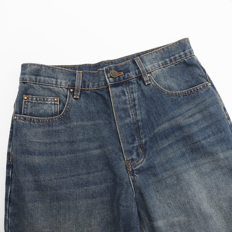 Louis Vuitton Monogram Leather-Pocket Jeans