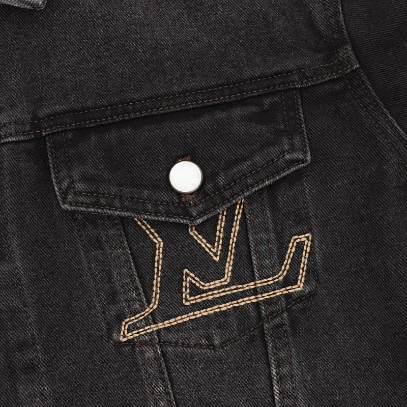 Louis Vuitton Embroidered Denim Trucker Jacket