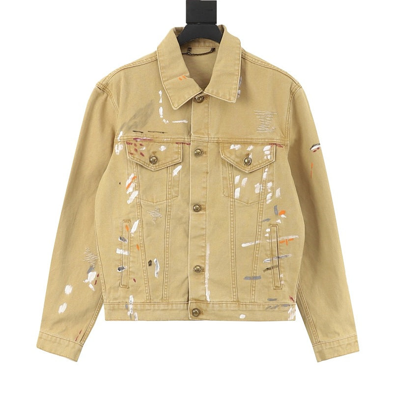 Louis Vuitton Paint-Splatter Denim Jacket