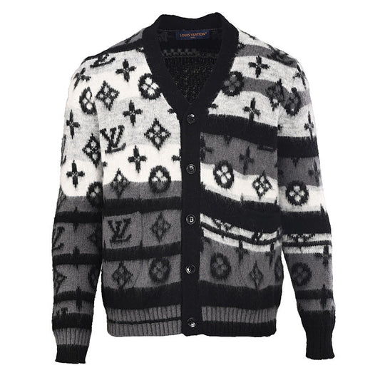 Louis Vuitton LV Monogram Brushed Mohair-Blend Stripe Cardigan