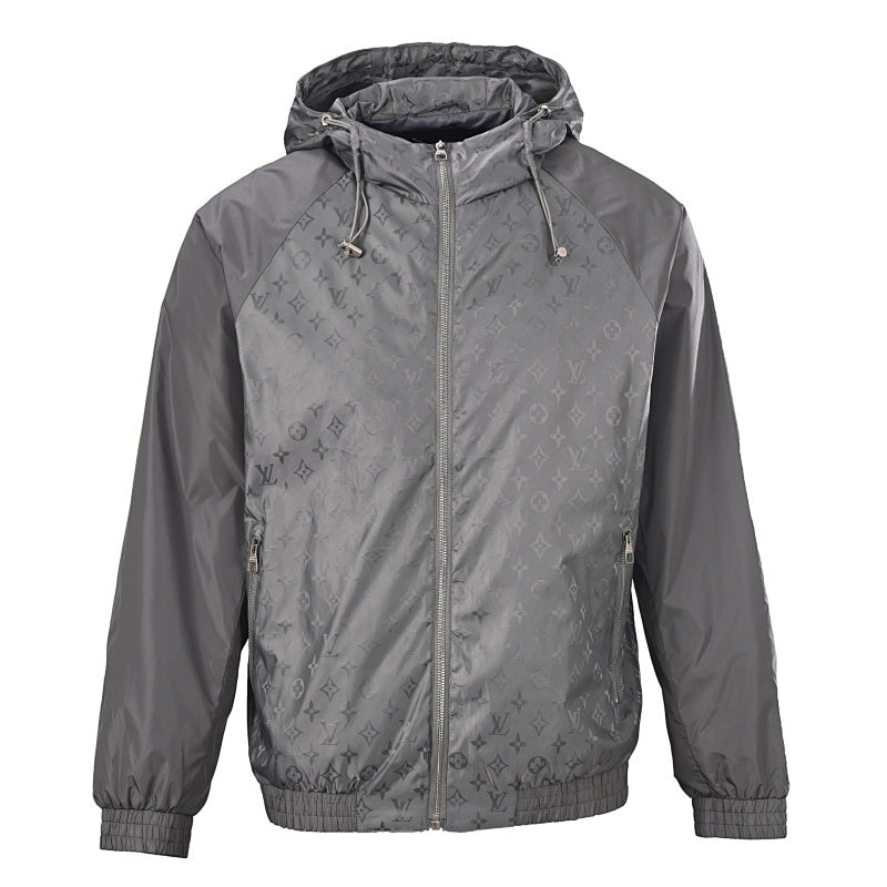 Louis Vuitton LV Tonal Monogram Jacquard Hooded Windbreaker