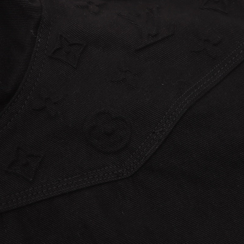 Louis Vuitton Embossed Monogram Hooded Denim Jacket